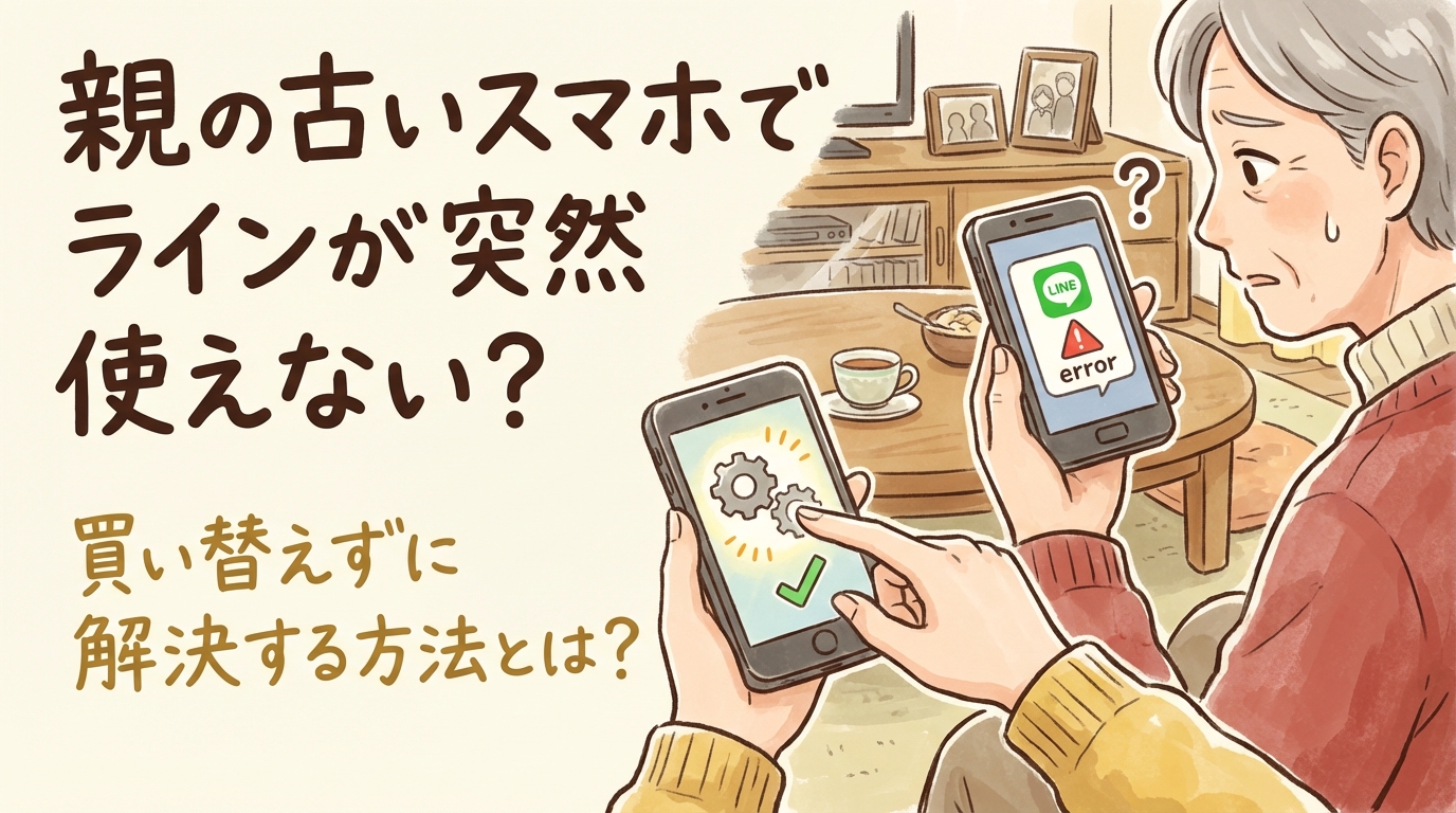 親の古いスマホでラインが突然使えない？買い替えずに解決する方法とは？