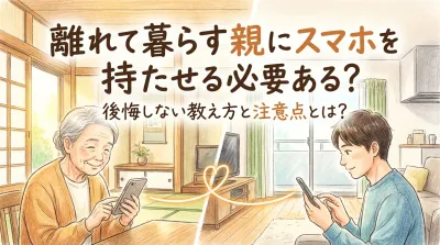 離れて暮らす親にスマホを持たせる必要ある？後悔しない教え方と注意点とは？