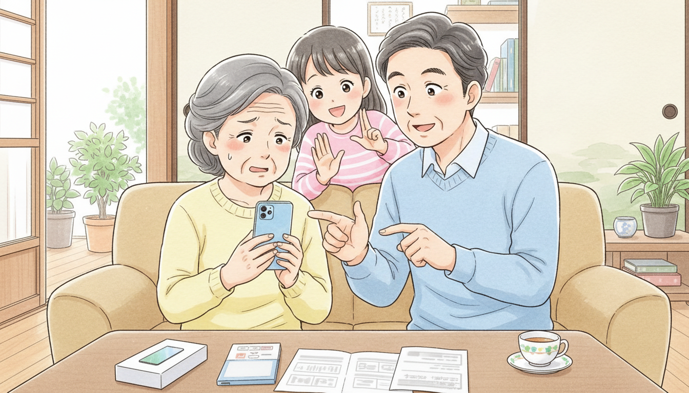高齢の親が初めてのスマホを使いこなせない理由は？失敗しない選び方と教え方！
